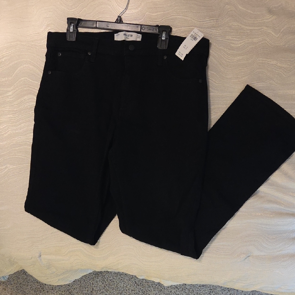 Hollister Men's Boot Cut Black Jeans